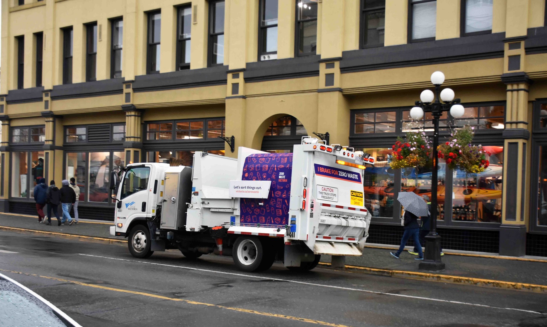 City Of Victoria Garbage Truck, Victoria Island Vancouver British Columbia Canada